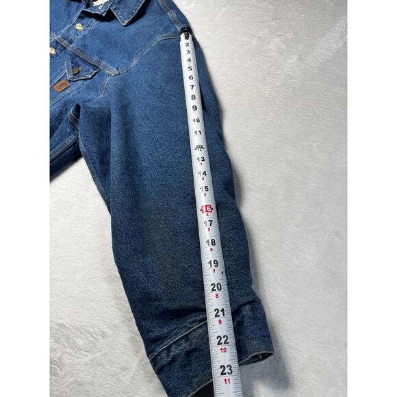 VTG Carhartt Union Made Detroit USA Gold&Brown Blanket Lined Jean Jacket Sz XXL - Picture 8 of 12